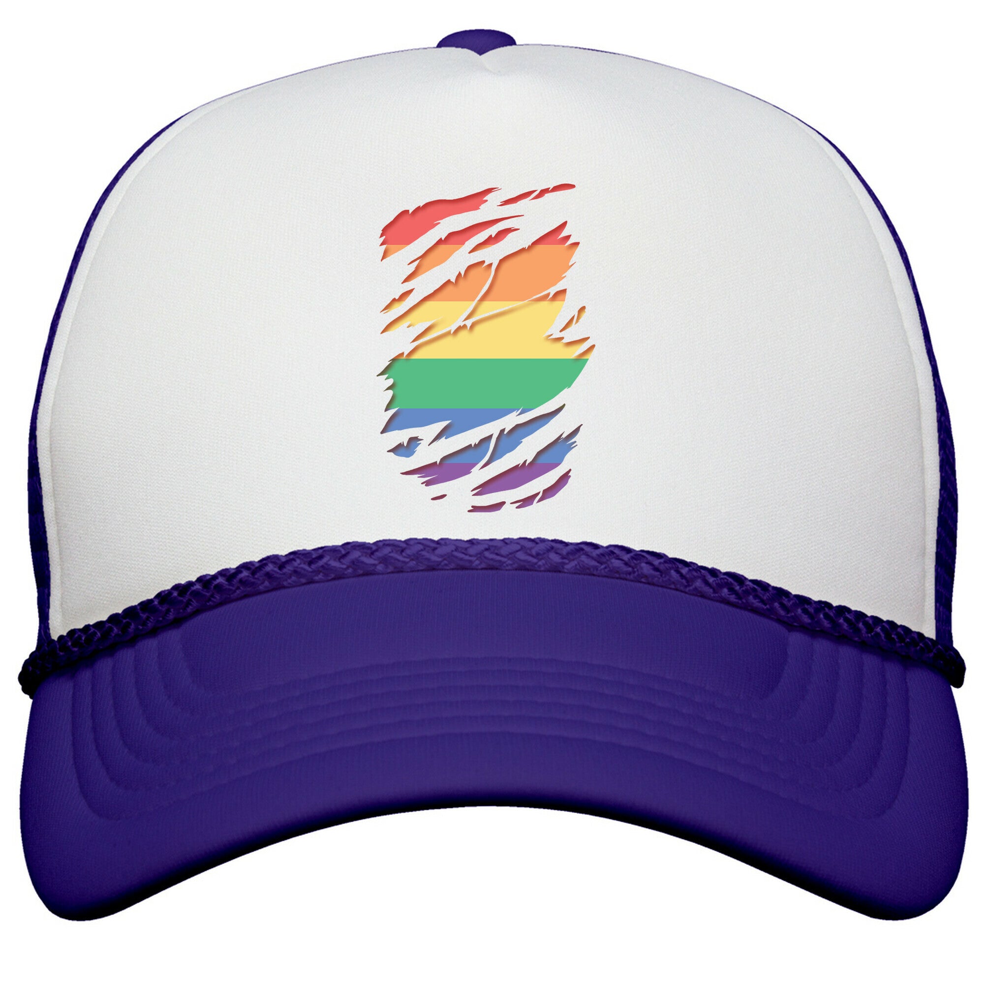 Ripped Shirt: Gay Pride Snapback Trucker Hat
